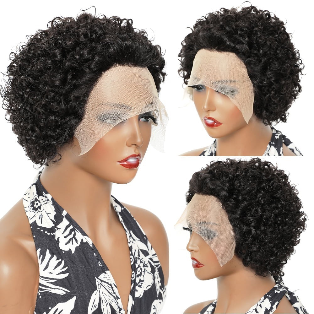 Pixie Cut Lace Wigs Human Shor Wig Short Curly Hair