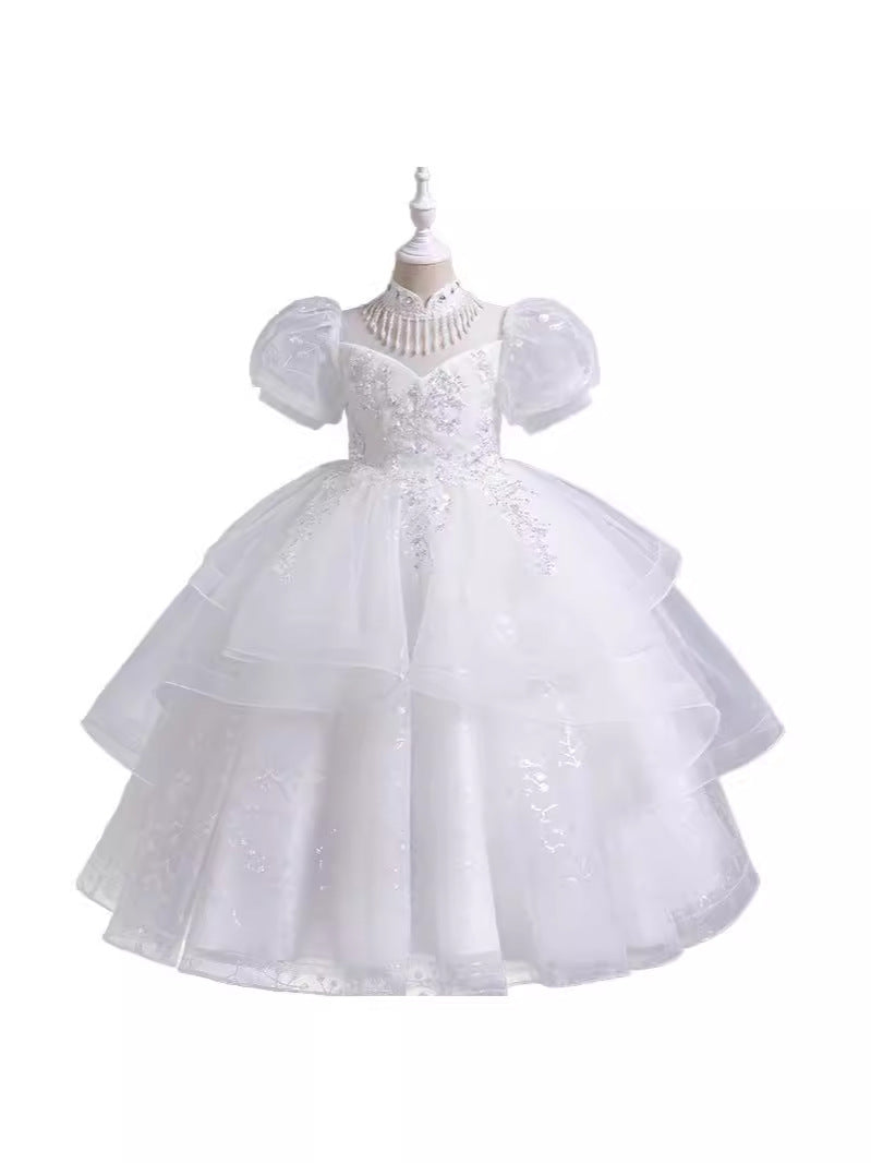 Children's Woven Fashionable Princess Pettiskirt Medium Large Children's Dress