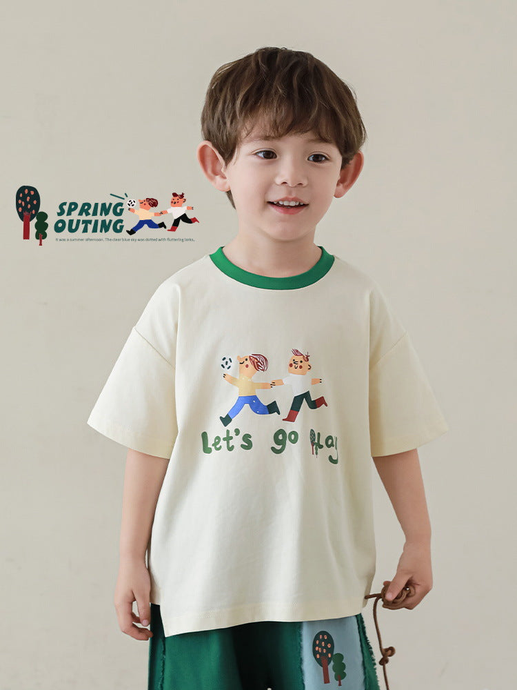 Short-sleeved Loose Casual Shorts Anti Mosquito Children's T-shirt