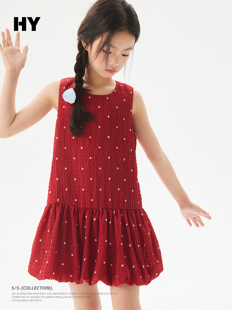 Children's Fashionable Princess Summer Korean Medium Big Children's Dress