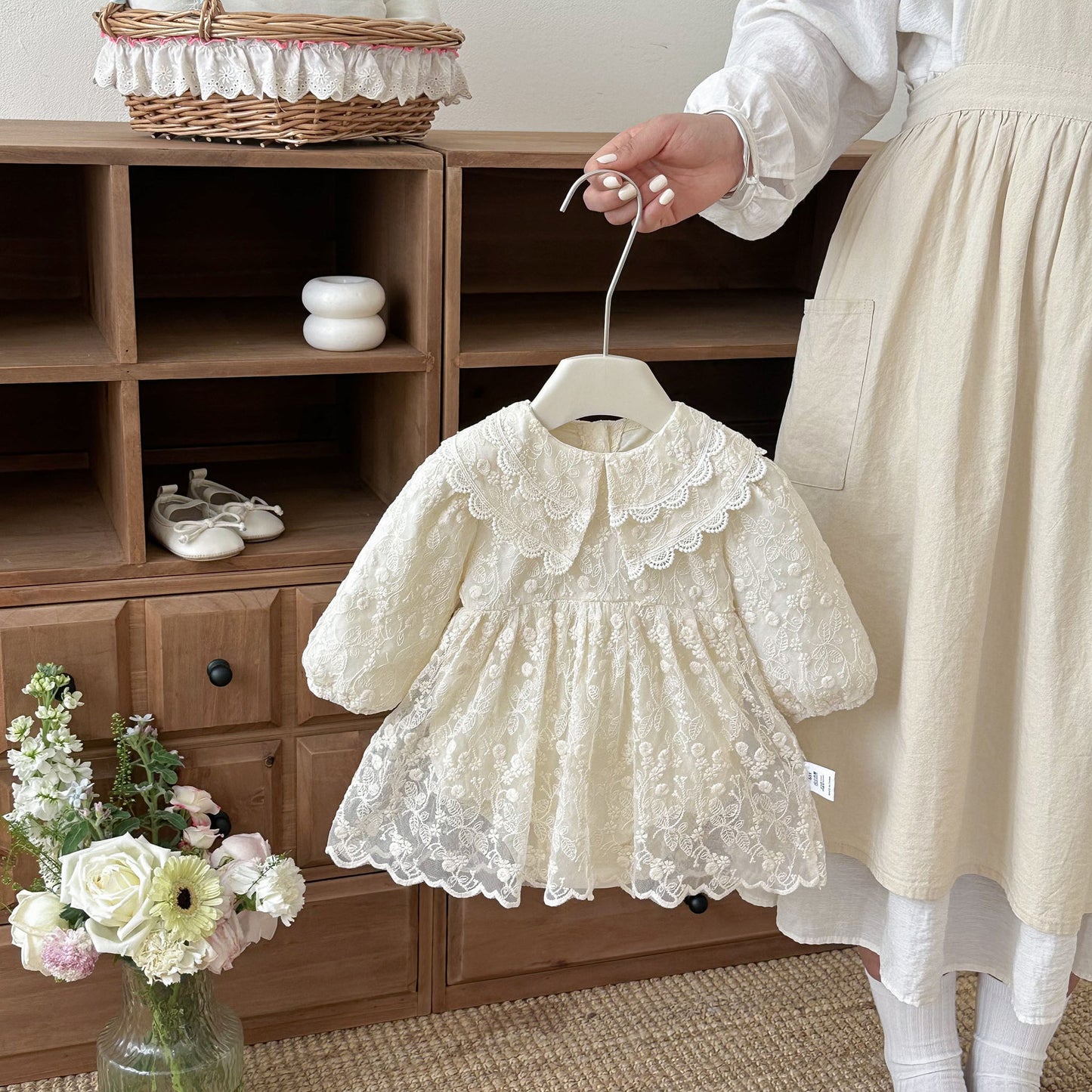 Spring Western Style Lace Full Moon Hundred Days Banquet Princess Jumpsuit, Climbing Suit