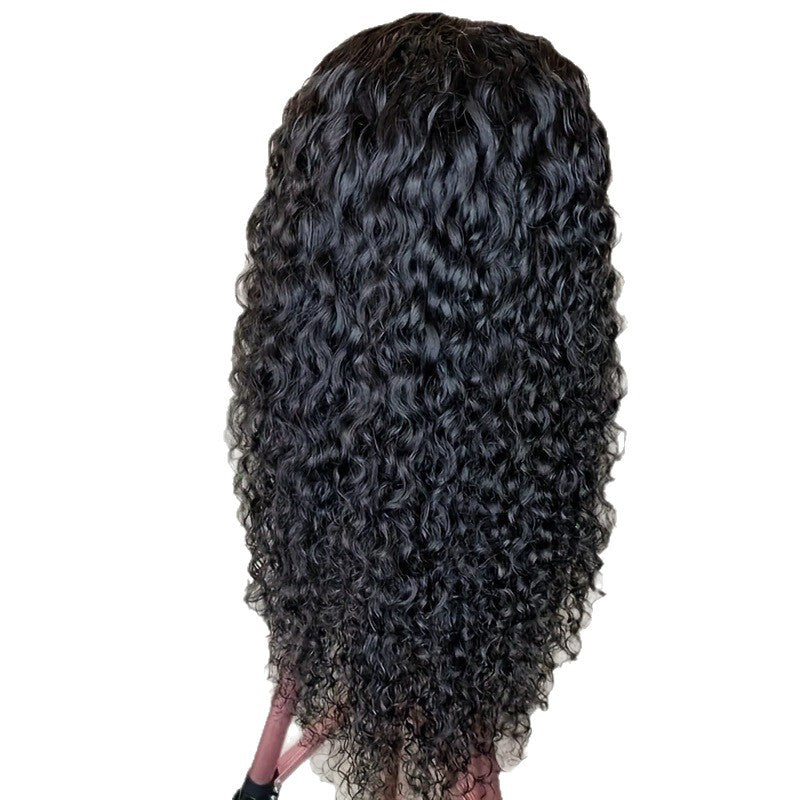 Women's African Fashion Chemical Fiber Front Lace Wig Long Curls