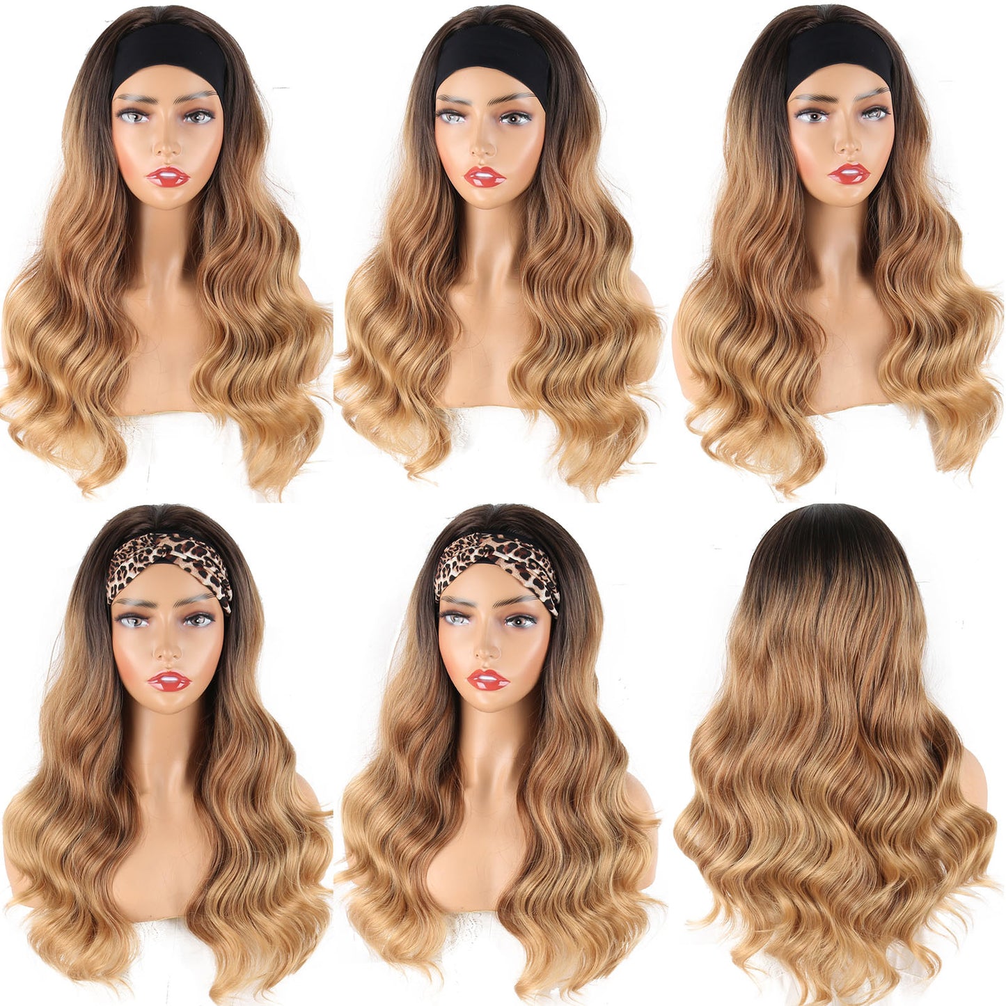 Ice Silk Band Big Wave Long Chemical Wig Short Curly Hair