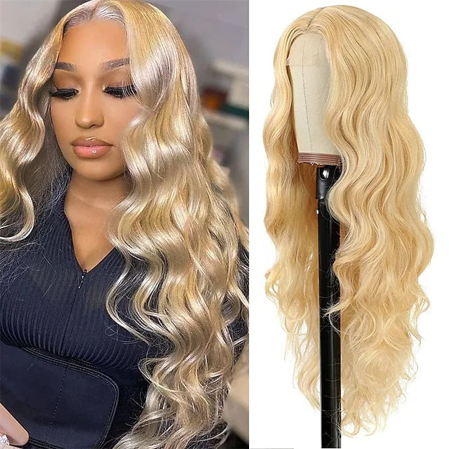 Women's Mixed Color Big Wave Roll Gradient Wig Long Curls