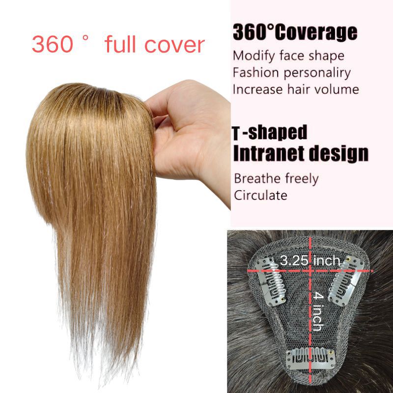 Beautiful Cool Human Head Supplementing Piece Real Hair Wig