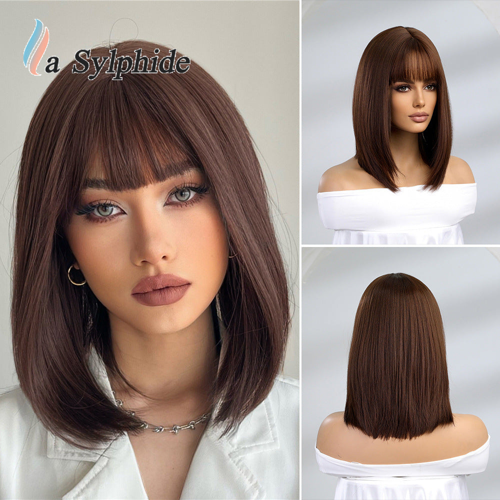 Women's Length Haircut Simulation Full Top Cover Real Hair Wig