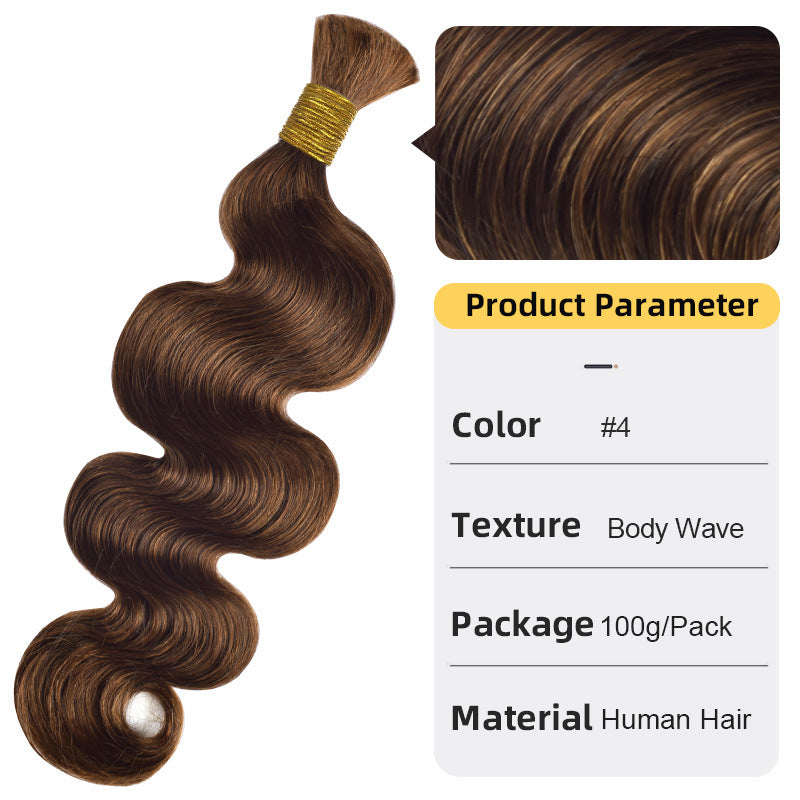 Attractive Innovative Human Bulk Band Wigs Real Hair Wig
