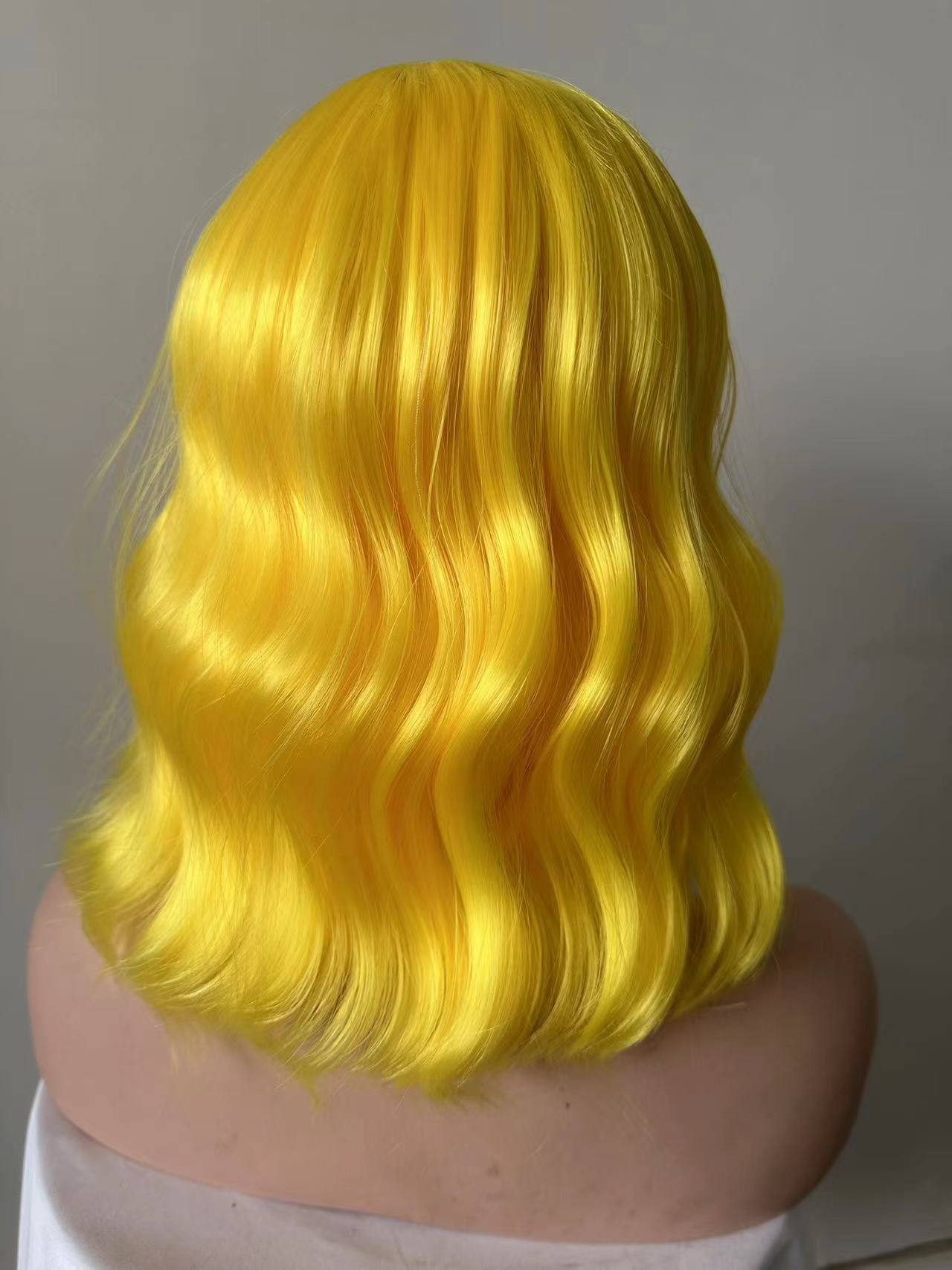 Versatile Pretty Creative Festival Water Ripple Wig Short Curly Hair