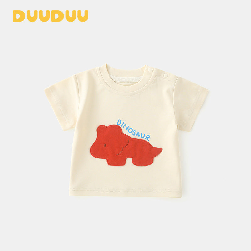 Dinosaur Summer Thin Short Sleeve Top Clothes For Babies Children's T-shirt