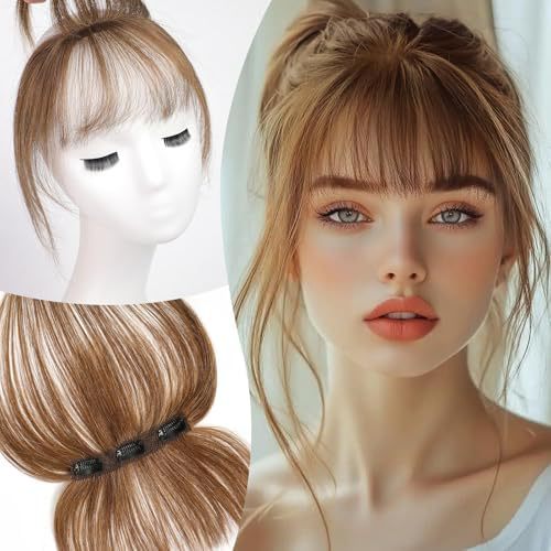Bangs Convenient Cover Gray Light Air Real Hair Wig