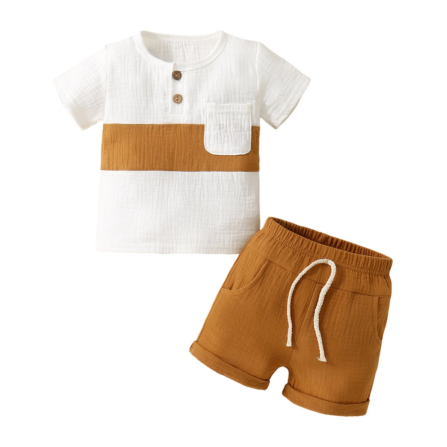 Children's Short-sleeved Shorts Two-piece Hot Word Compliance Children's Suit