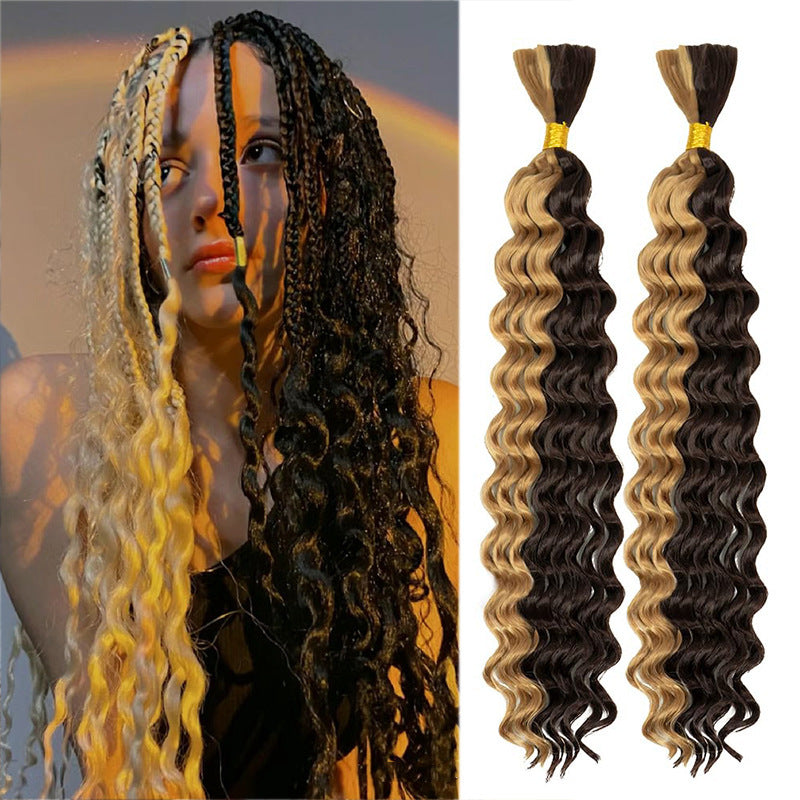 Deep Wave Braided Hair Bohemian Braid Wig Ponytail
