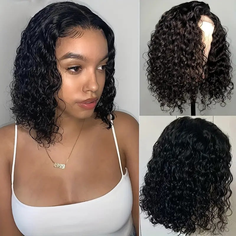 Fashion Front Lace African Small Roll Hand Head Wig Short Curly Hair