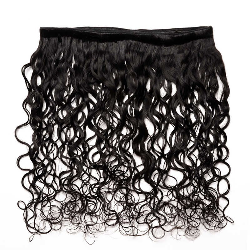 Human Extension Band Natural Color Straight Real Hair Wig