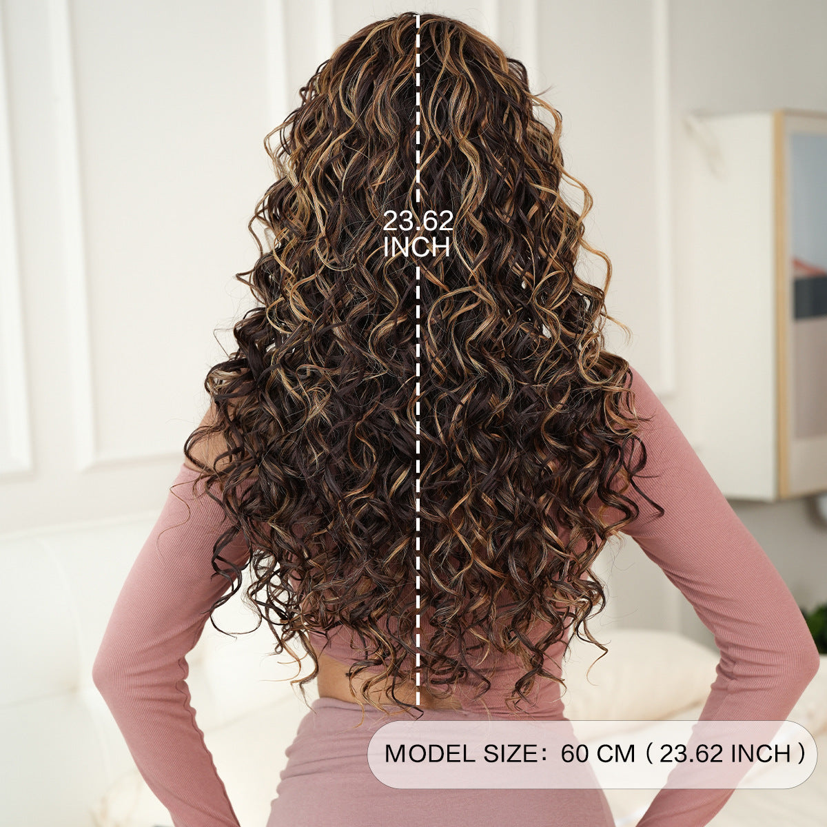 Curly Black Spring Roll Long Hair Straight Bangs Chemical Fiber Other Wig