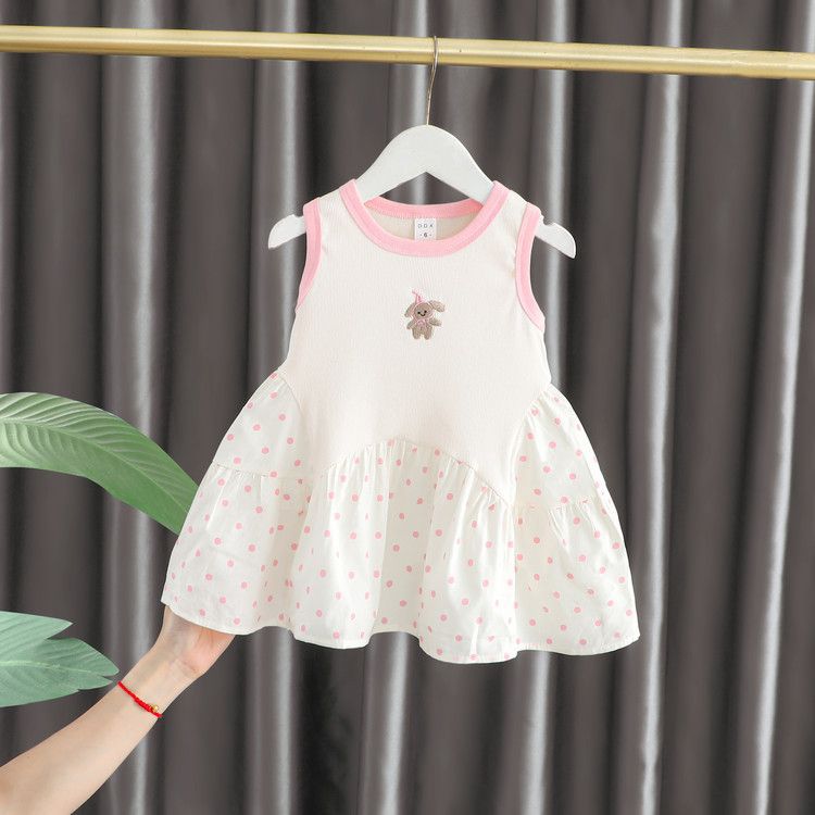 Princess Vest Little Korean Style Polka Children's Dress
