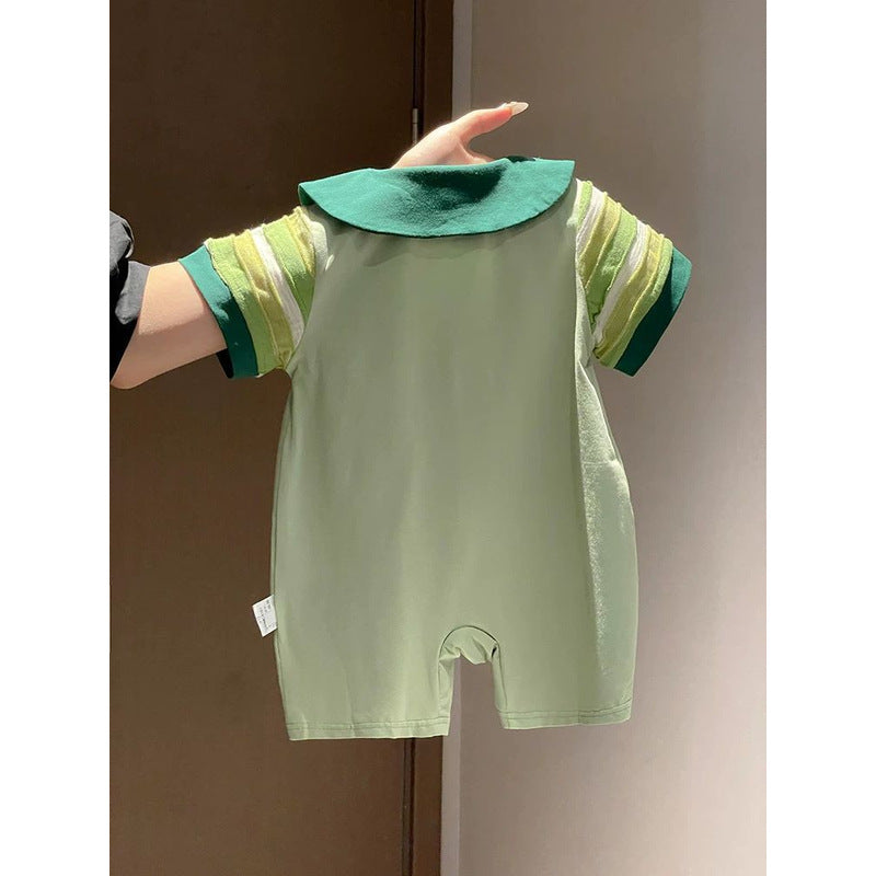 For Babies Summer Clothing Jumpsuits Infant Hundred Days Romper One Jumpsuit, Climbing Suit