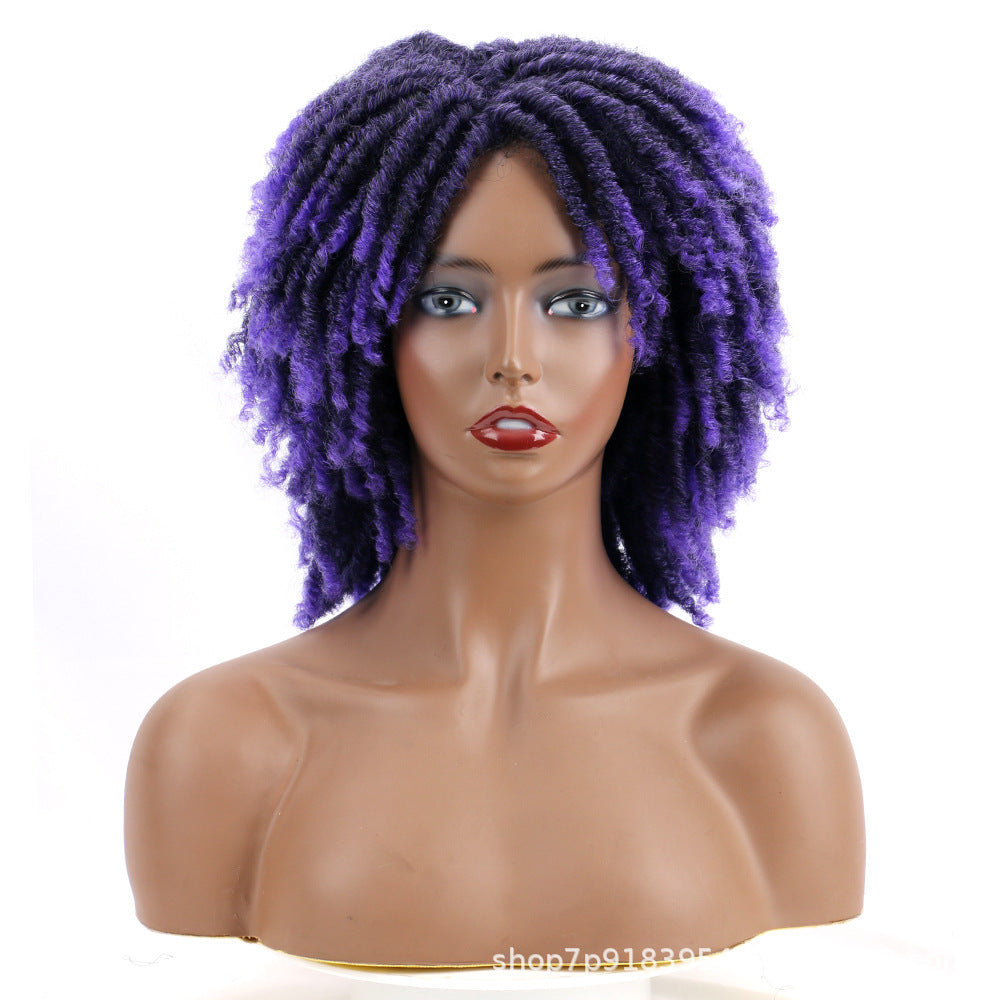 African Wigs With Small Curly Hair Dreadlocks Headgear Hollow Other Wig