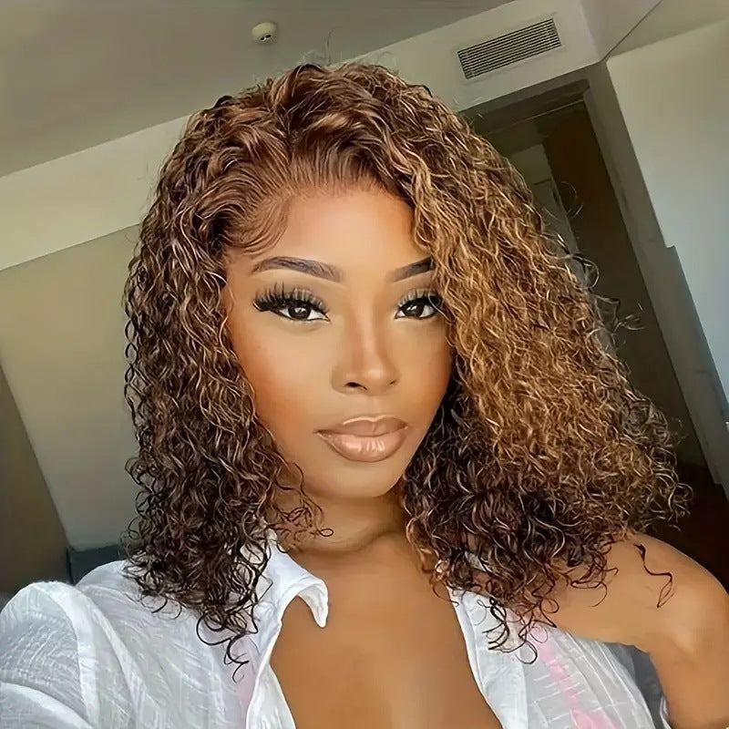 Front Lace Small Volume Female Fluffy Natural Wig Short Curly Hair