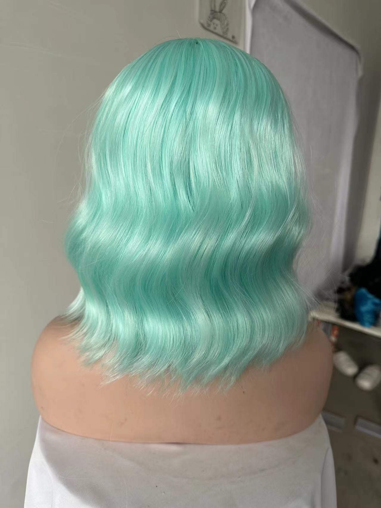 Versatile Pretty Creative Festival Water Ripple Wig Short Curly Hair