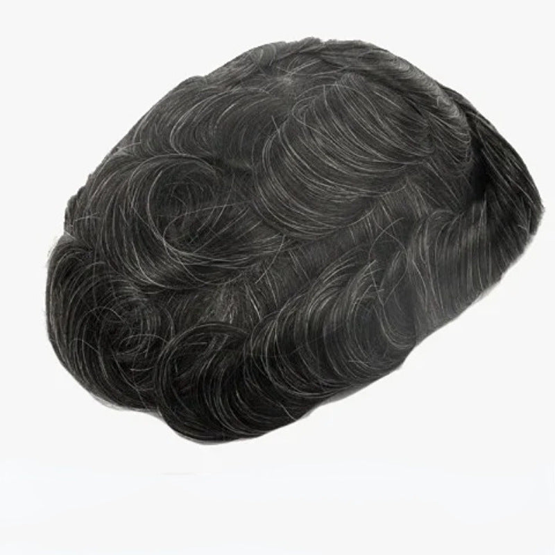 Men's Hairpiece Machine Binding Needle Hand Crochet Invisible Breathable Hair Supplementing Men's Wig