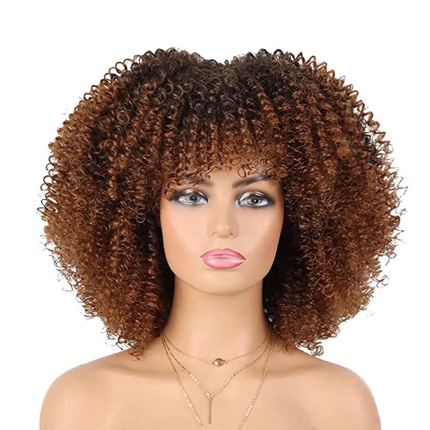 Micro Volume Afro Head Cover African Small Wig Short Curly Hair