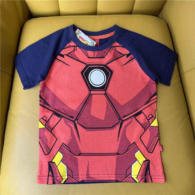 Children's Cartoon Hero Series Watermark Modeling Summer Children's T-shirt