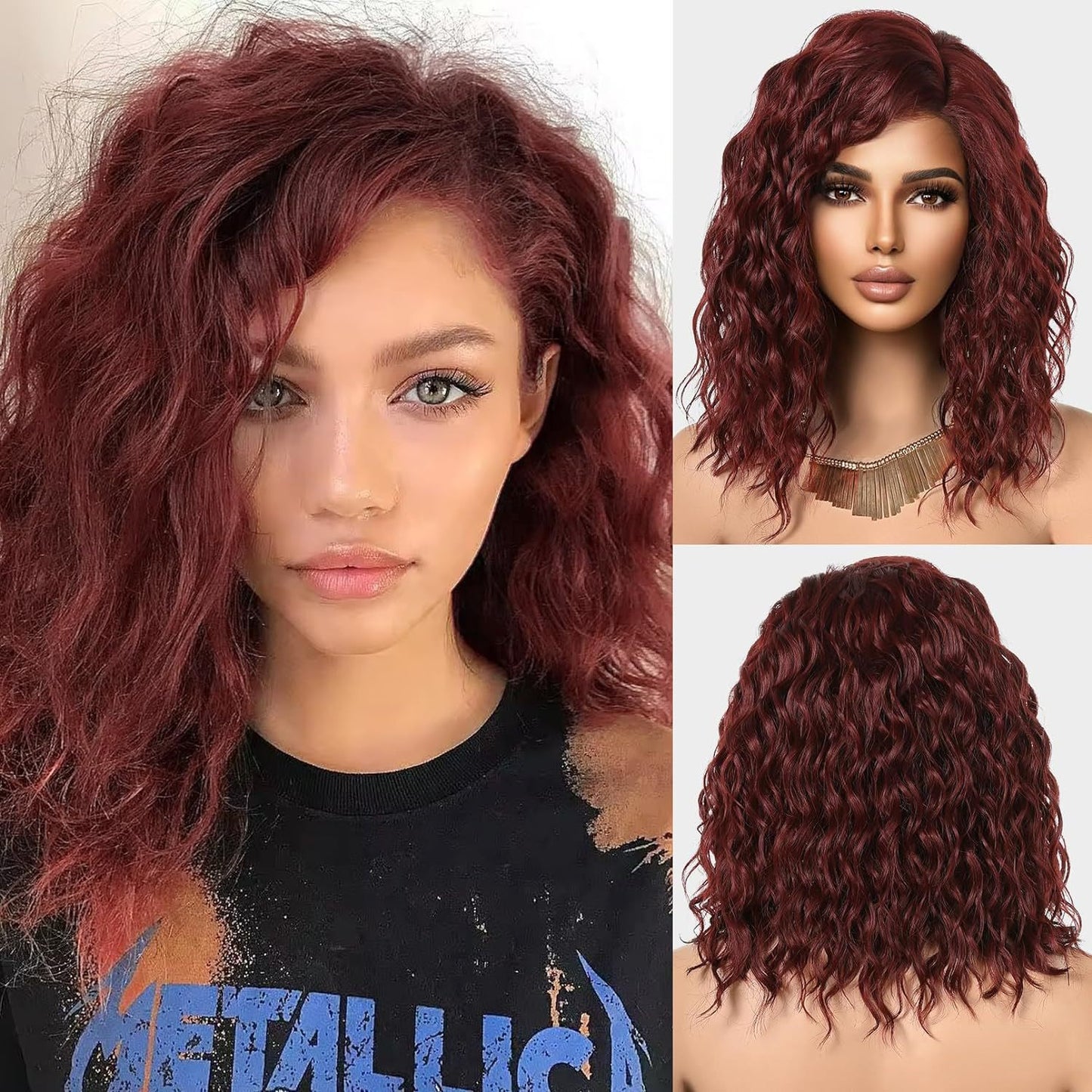 Pretty Comfortable Glamorous Graceful Slouchy Roll Wig Short Curly Hair