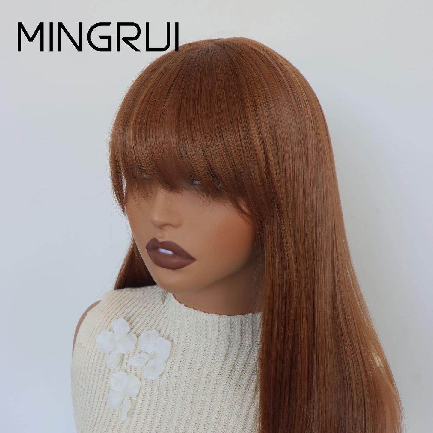 Golden Brown Medium Long Hair High Other Wig