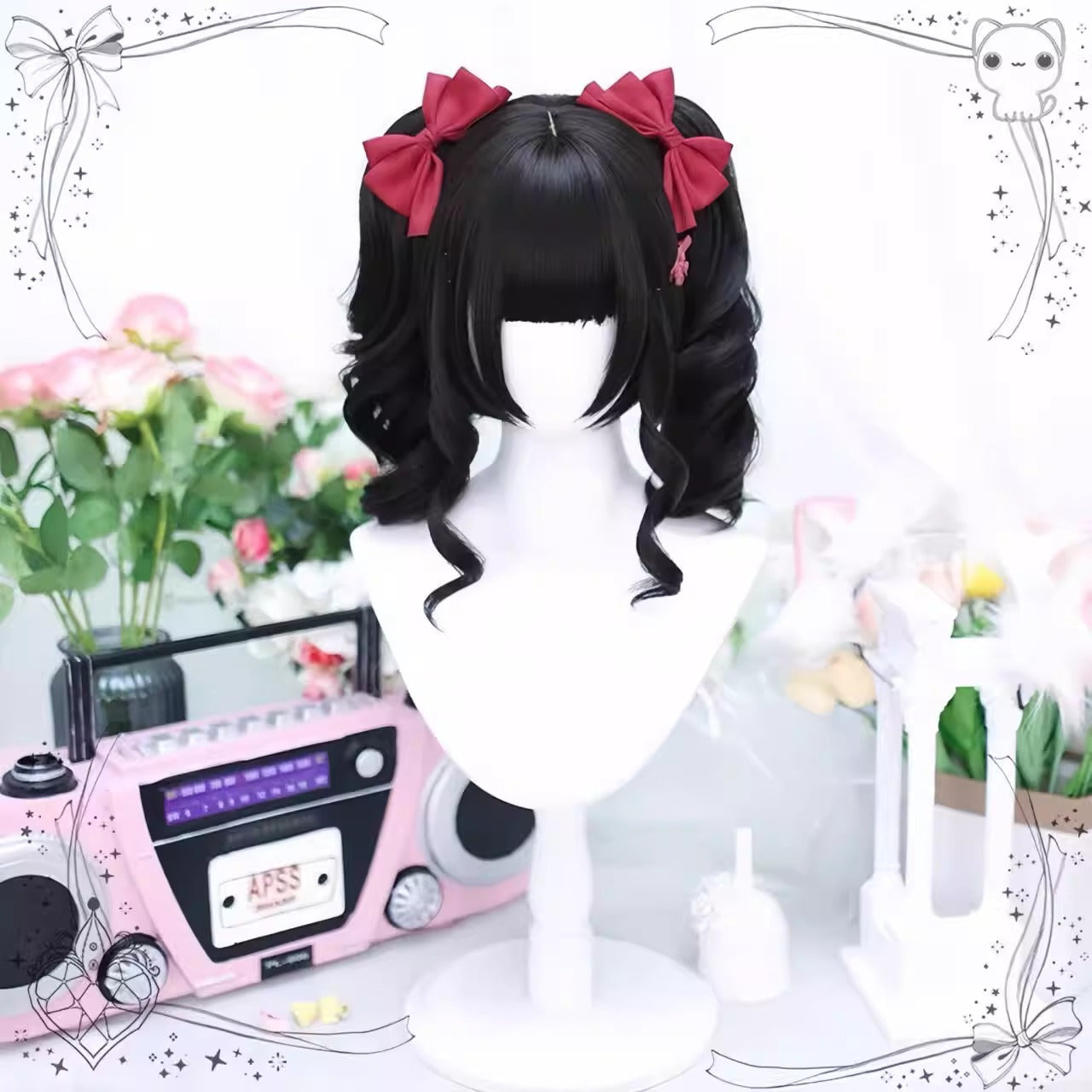 Dream Diary Curly Hair Ancient Early Jaws Clamp Pairs Ponytail Cos Wig