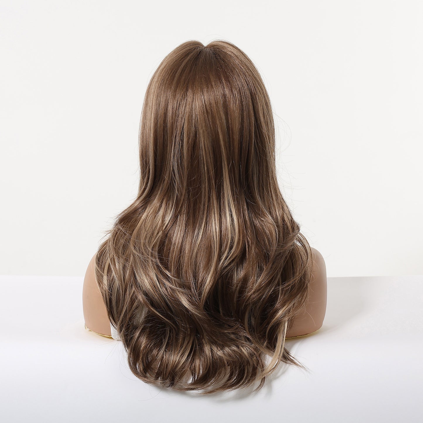 Mechanism Chemical Fiber Brown Hair Wave Straight Bangs Fluffy Natural Wig Long Curls