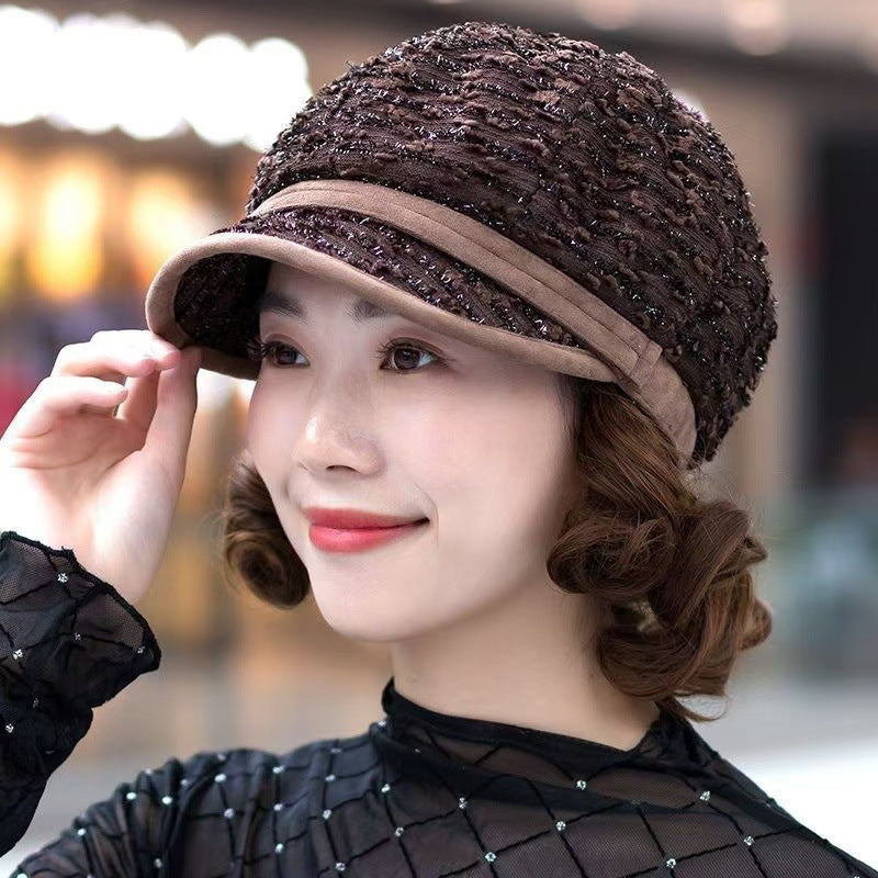 Hat One Female Graceful Fashionable Drying Cap Wig Short Curly Hair