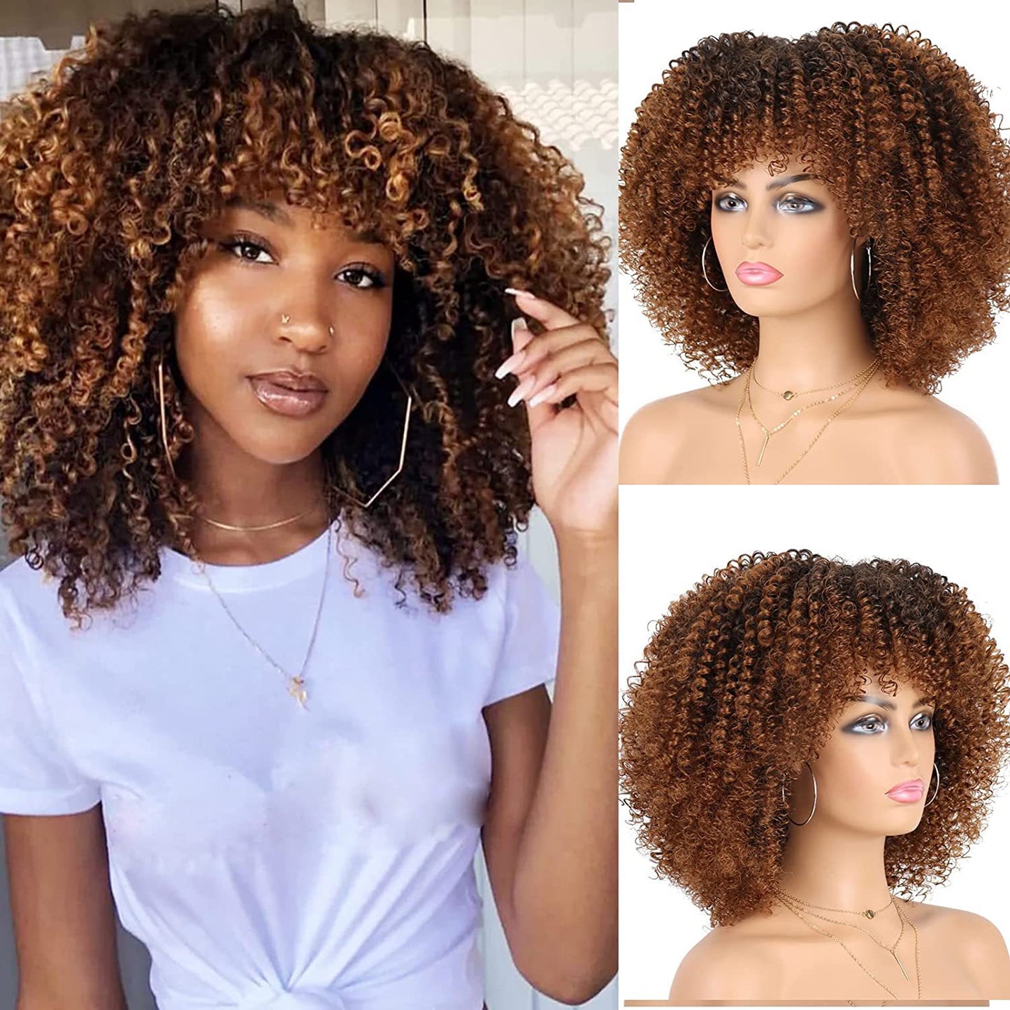 Afro African Small Volume Micro Retro Wig Short Curly Hair