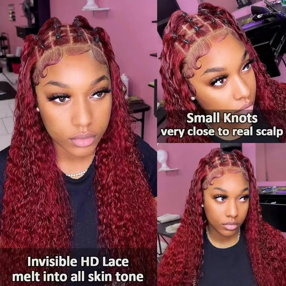 Women's Sheath Handmade Small Curly Hair Latin Wig Long Curls