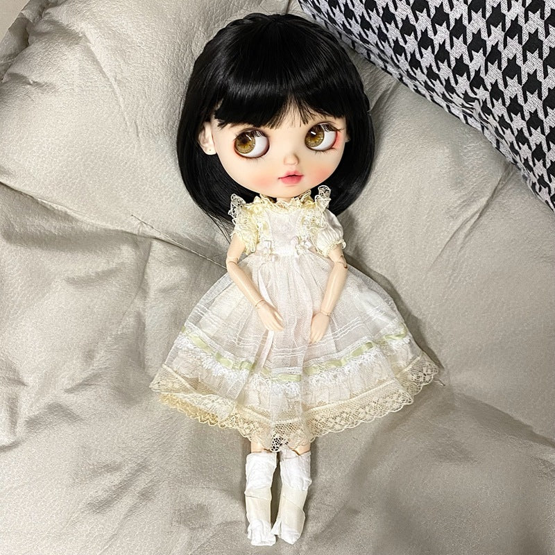 Blythe Soft Silk Bangs Head Style Plaits Cos Wig