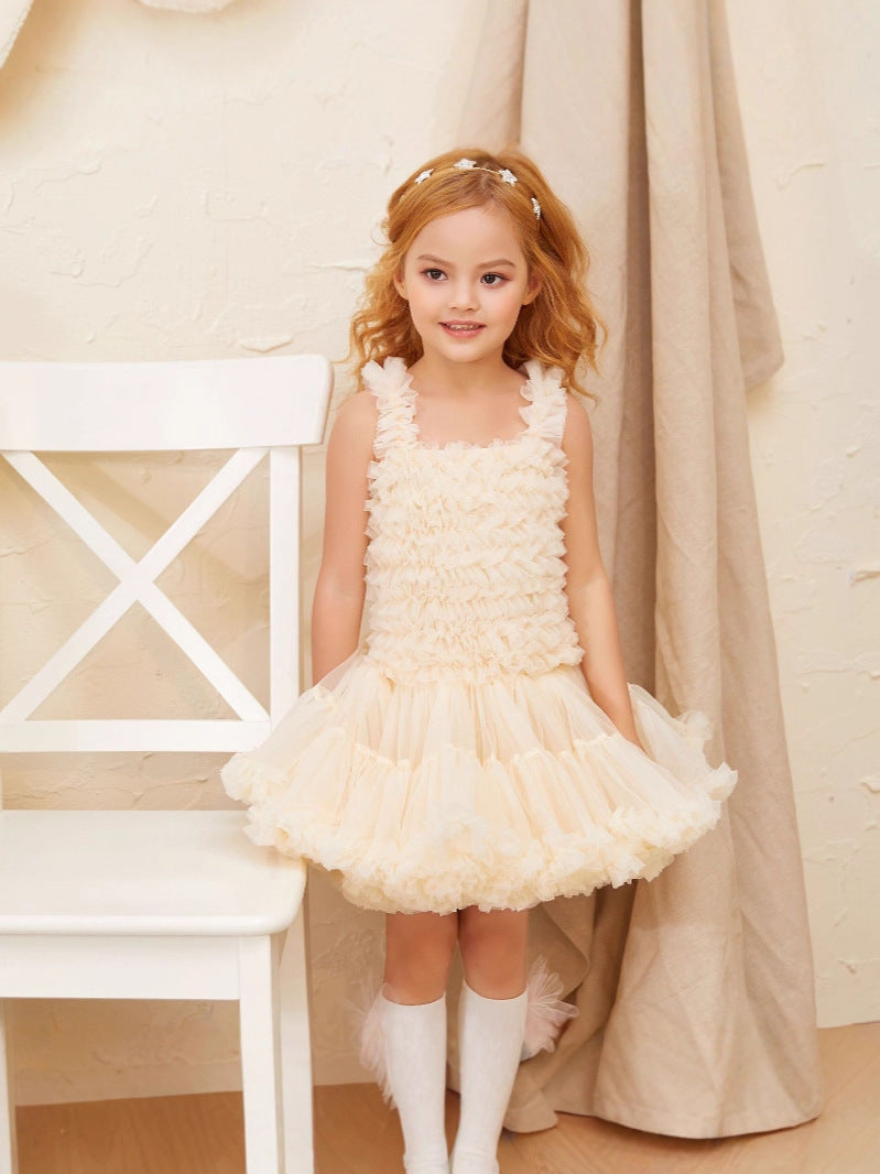 Children's Sleeveless Sling Princess Birthday Vest Tulle Children's Dress