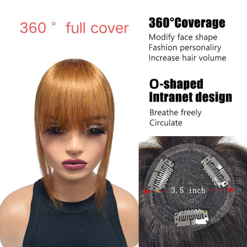 Beautiful Cool Human Head Supplementing Piece Real Hair Wig