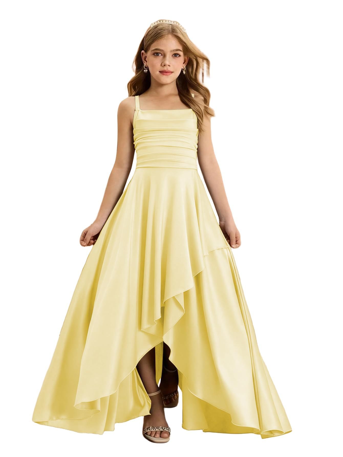 Women's With Pleated Waist Tight Irregular Layered Party Children's Dress