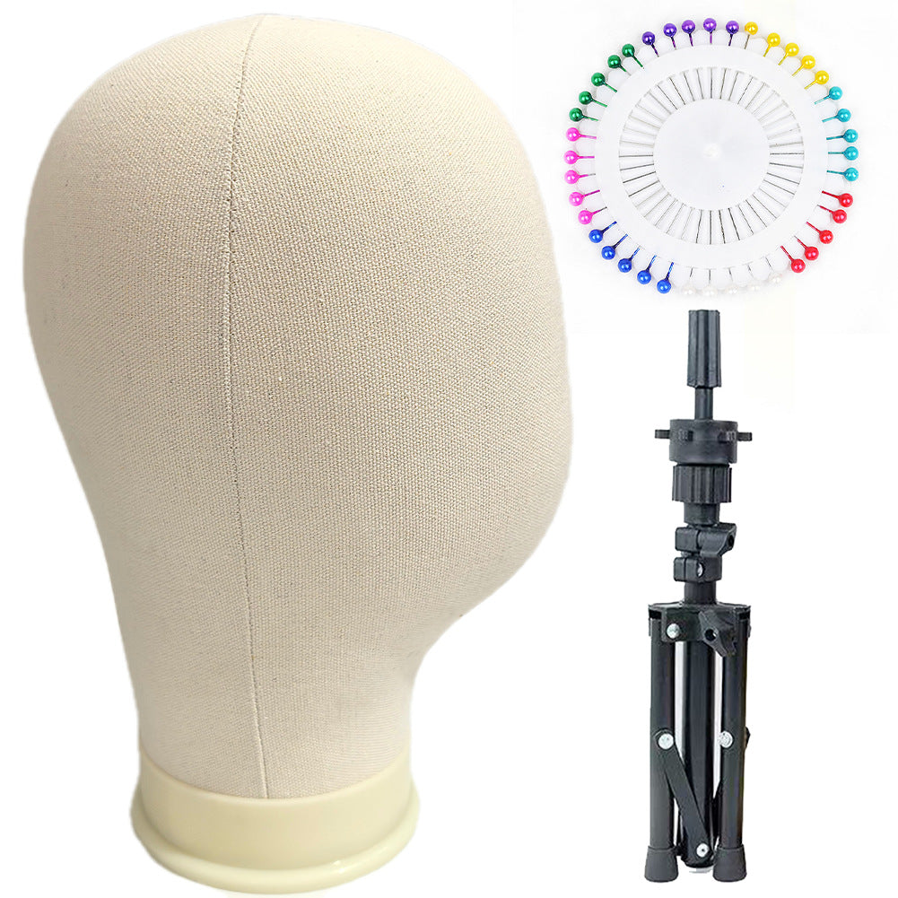 Inserting Holds With Cloth Display Tripod Styling Model Wig Long Curls