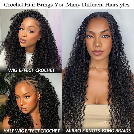 Spring Roll Curved Crochet Hair Extension Corrugated Wig Long Curls