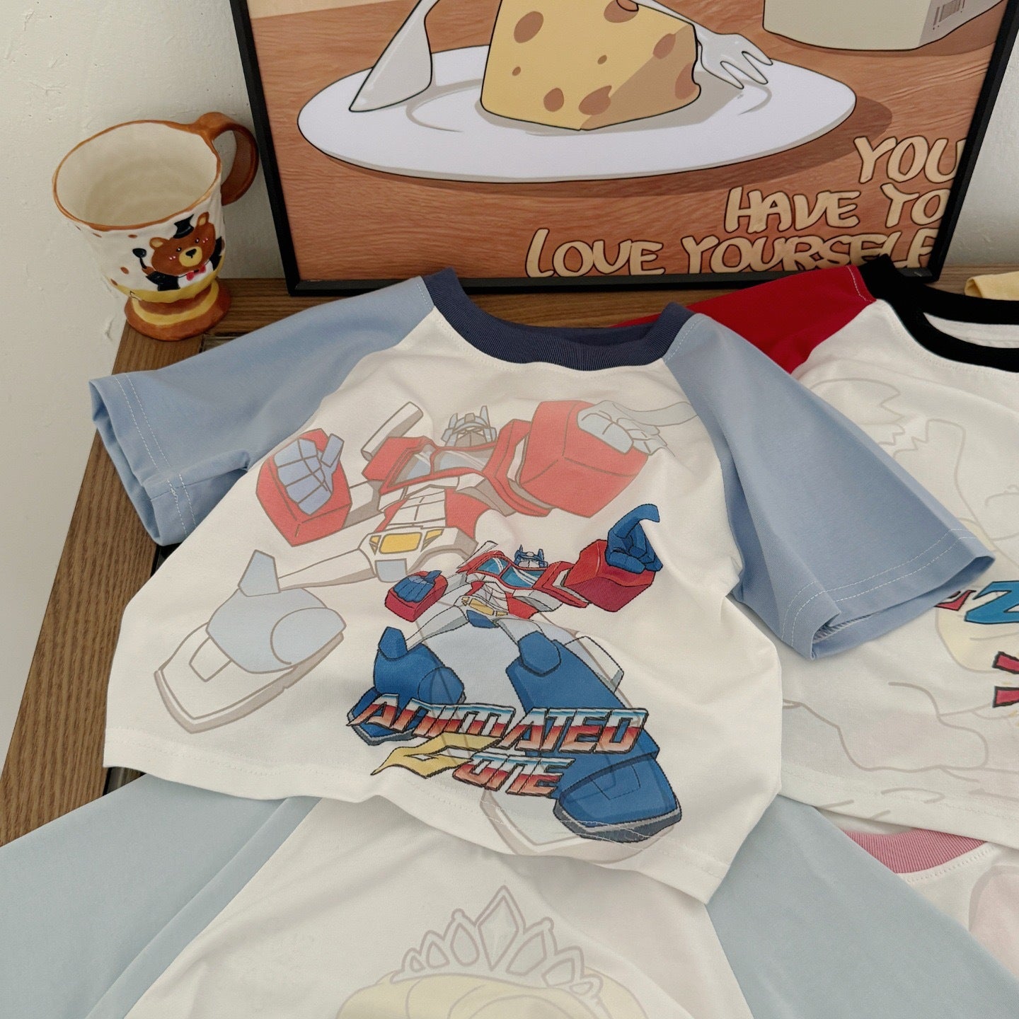 Children's Roll Class Short Sleeve Summer Boys Cartoon Uv Half Children's T-shirt