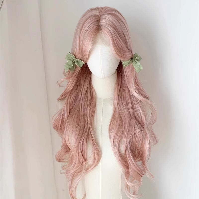 Women's Hand-woven Mid-length Curly Hair Dyed Collection Wig Long Curls