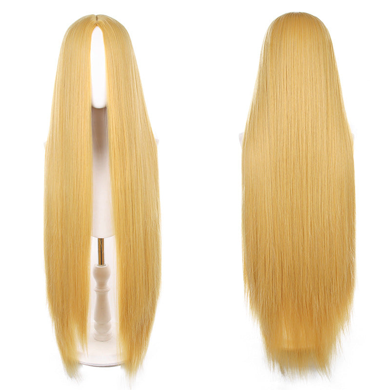 Mid-length Universal Long Straight Scalp Style Cos Wig
