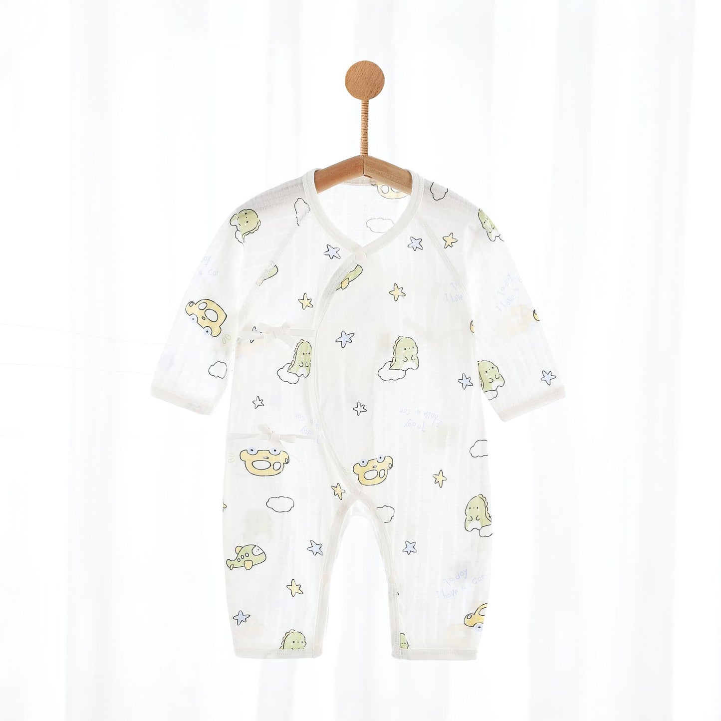 Summer Cotton Long-sleeved Jumpsuit Bellyband Boneless Butterfly Romper Long Jumpsuit, Climbing Suit