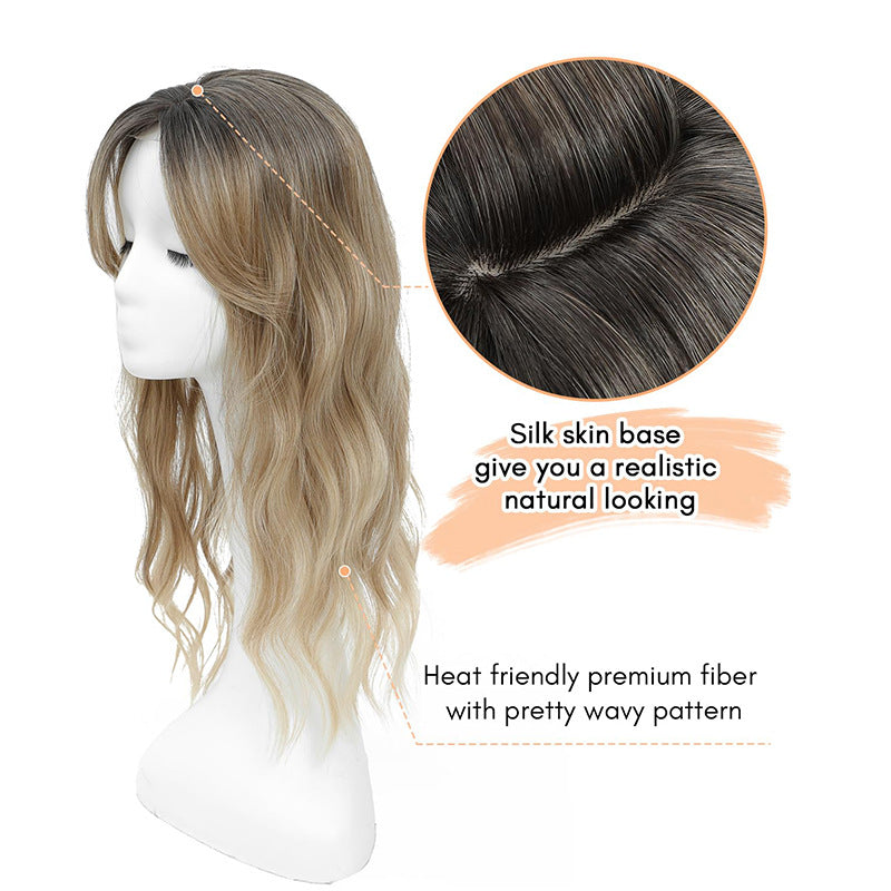 Women's Hair Piece Hand-woven Lace Hairpiece Big Wig Long Curls