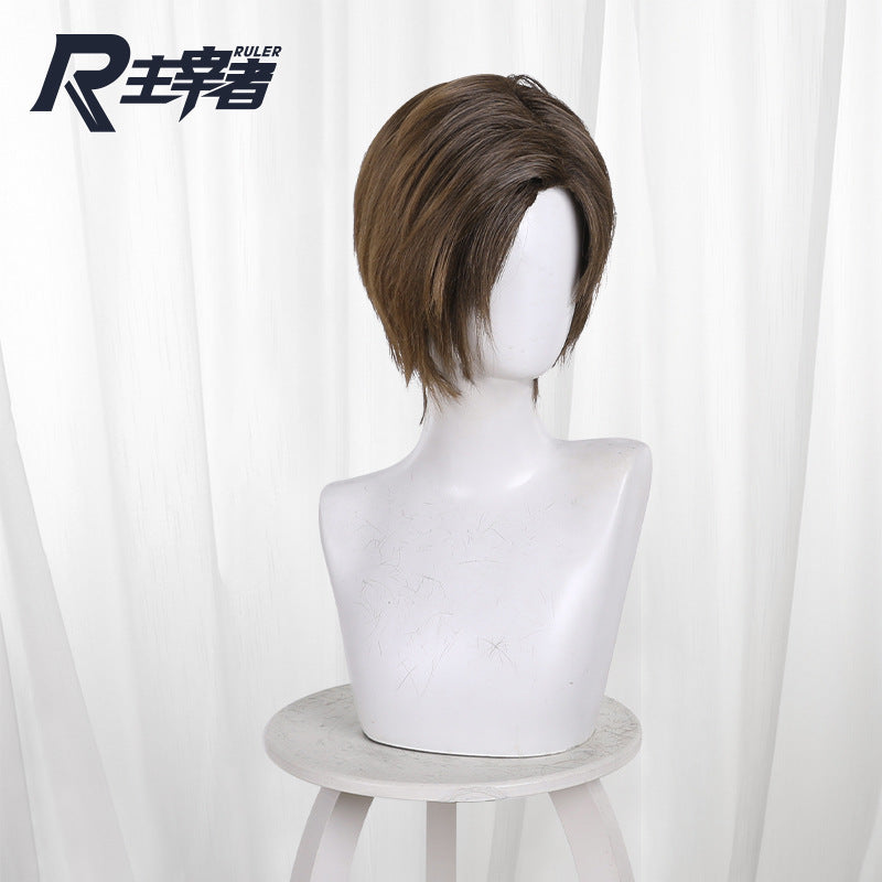 Black Gradient Side Division Natural Short Cos Wig