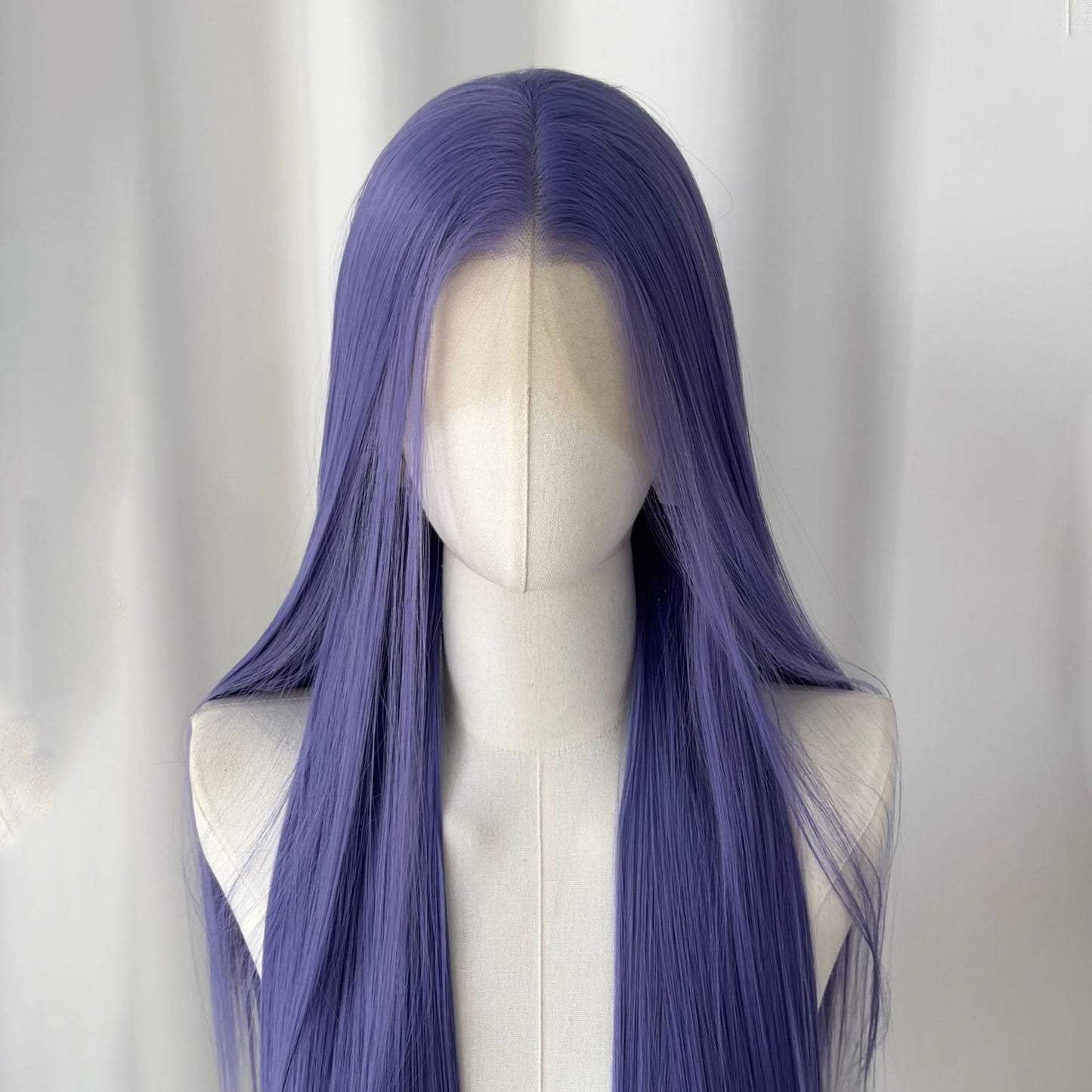 Hand Crochet Head Cover Embryo Crocheting Forehead Lace Free Long Straight Wig