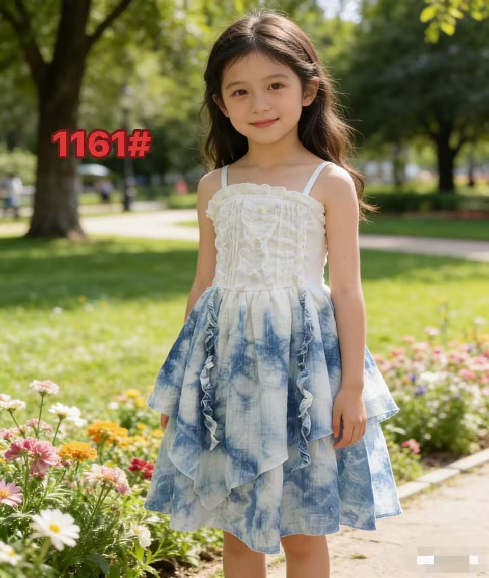 Summer Chinese Style Ethnic Radix Plant Handmade Western Frog Button Children's Dress
