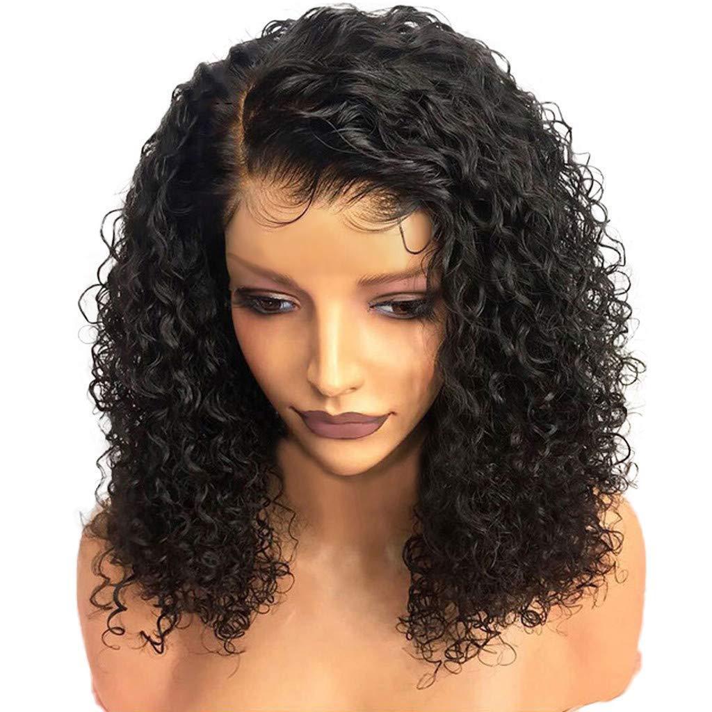 Women's African Wigs With Small Rose Net Chemical Wig Short Curly Hair