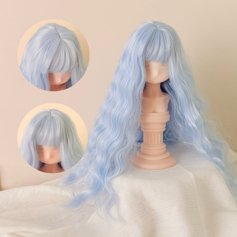 Silk Props With Bangs Small Curls Hair Cos Wig